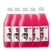好望水 气泡水果汁饮料 望梅好300ml*6 玻璃瓶 汽水