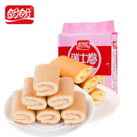 盼盼 瑞士卷 草莓味240g/袋 糕点心零食饼干蛋糕早餐软面包食品