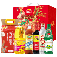 海天 甄选调味粮油礼盒 4280ml+2500g 生抽长粒香米葵花籽油团购福利