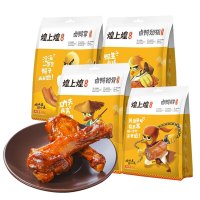 煌上煌 卤鸭掌125g+卤鸭脖60g+卤鸭锁骨100g+卤鸭翅根108g 组合装