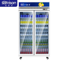 史蒂芬 LG-800L双门展示柜 饮料酒水蔬菜展示柜陈列柜全冷藏220V 800L 铝合金门+双层玻璃 单位:台