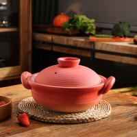 唯都 砂锅 2.5L炖汤熬粥煲家用 红韵东方粗陶煲 W-G3250