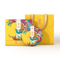 大益茶 普洱茶叶 生茶鸾翔礼品礼盒 357g/饼 中华老字号