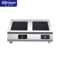 史蒂芬 SDF-5000W*2-P2 双平台式电磁炉 220V 5000W*2 双控开关 不锈钢 单位:台