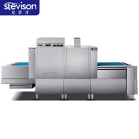 史蒂芬 FT-2AT1 长龙式洗碗机 商用洗碗机 大型酒店食堂餐厅饭店大容量刷碗机厨房设备 单缸双喷 380V 不锈钢