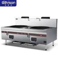 史蒂芬 DL-RZ60*2 电压220V 功率1100W 锅径600mm*2 天燃气/液化气 304不锈钢 单位:台