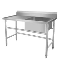 史蒂芬 SDF-SCL126 单星水池带左台 1200*600*800+150mm(配1个冷水龙头) 304不锈钢 单