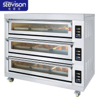 史蒂芬SDF-DED-39D 微电脑智控款三层九盘电烤箱 380V3N50Hz 功率25200W 容量540L 不锈钢
