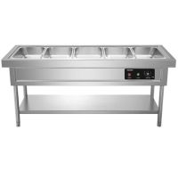 史蒂芬 SDF-JFX1808 5格柜式保温售饭台 1800*800*800mm(份数盆另外核算) 304不锈钢