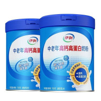 伊利 中老年高钙高蛋白奶粉 成年老人益生菌营养牛奶粉 700g罐装 礼盒700g*2