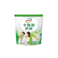 伊利 成人奶粉全脂甜味袋装 高蛋白 浓醇香甜 营养早餐 冲饮独立小包装16*25g 全脂甜400g*2