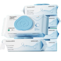 全棉时代 纯水湿巾 80抽*6包婴童手口湿巾亲肤100%棉