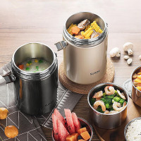 苏泊尔(SUPOR) 真空保温提锅保温提锅304不锈钢多功能三层 1.6L大容量 KF16F1