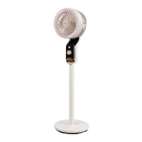 艾贝丽立体空气循环扇 家用电风扇落地扇可调节摇头低噪音节能三档风速[四季适用]ABL-FS09 白色