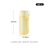 苏泊尔(SUPOR) 保温壶 1.5L大容量不锈钢户外便携旅行保温壶 奶油黄 KC15KY10