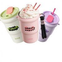 苏泊尔(SUPOR) 广口双饮泡饮保温杯650ML咖啡杯办公室便捷吸管水杯 KCV65AW10苏泊尔(SUPOR) 广口