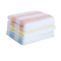 内野(UCHINO)无捻毛巾 清新条纹面巾34*75 三条装