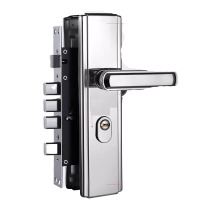 防盗门锁整套通用型入户门锁加厚面板不锈钢整套锁配超c锁芯位:套