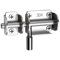 实心防撞不锈钢插销门栓拉丝色打孔免打孔安装 304不锈钢插销 免安装+打孔-不分左右