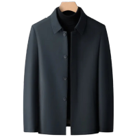 羊毛内胆棉衣男 墨绿色[纽扣款] 170/M[建议100-120斤]