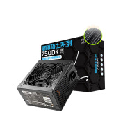 爱国者(aigo)额定600W 黑暗骑士750DK 台式机电脑主机电源(主动式PFC/宽幅温控/长线材/支持背线)