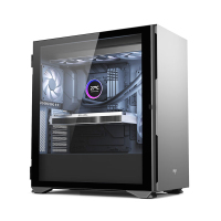 爱国者 YOGO K1钛灰色 超高兼容性9风扇位电脑机箱 360水冷/钢化玻璃全侧