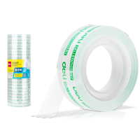 得力(deli)易撕透明胶带 30015 12mm*30y高粘小胶带 开学必备学习用品 错题整理学生文具 12卷/筒