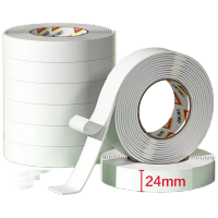 得力 高粘EVA泡棉双面胶带 24mm*5y*2.5mm加厚 白色12卷袋装 30412