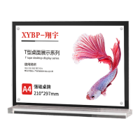 XYBP 亚克力强磁桌牌台签台卡台牌透明价目表餐牌展示架 A4横款 21*29.7cm