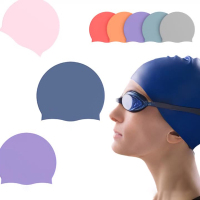 泳帽硅胶 男女通用款 防水 护耳 纯色泳帽
