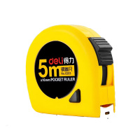 得力(deli)5m锁定功能钢卷尺 木工尺装修测量尺子 办公用品 8203