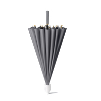 长柄雨伞夜幕灰 加大加固抗风暴雨伞