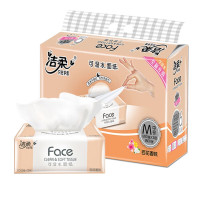 洁柔抽纸24包整箱批发百花香软抽纸巾家庭实惠装 6包*2提