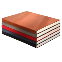 [5本装]商务笔记本本子2024新款A5羊巴皮面本可定制记事本日记本办公工作文具会议记录本