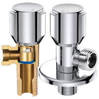 全铜加厚冷热水通用三角阀4分水管八字水阀门开关T11