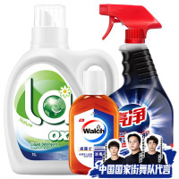 威露士清洁洗护套装 (La有氧洗威露士洗衣液松木1L +威露士消毒液170ml+亮净 厨房去重油剂 渗透洁净 1L )
