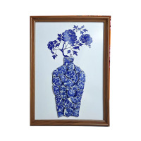 手工非遗青花瓷拼贴画手工diy材料包中国风