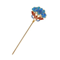 景泰蓝发簪胸针掐丝珐琅diy材料包非遗创意手工发夹饰品