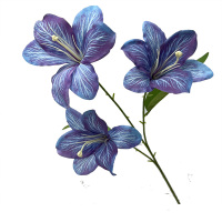 仿真花束军绿色 蓝紫色3D小百合