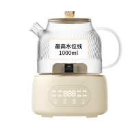 康宁 全玻璃养生壶 1L办公室家用花茶壶烧水壶电热水壶茶壶煮水壶(茶漏升级款)