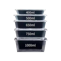 一次性饭盒(650ml方盒)300套加厚款