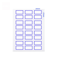 得力 144枚24*27mm蓝框不干胶标签贴纸便利贴自粘性标贴姓名贴 7194开学礼物
