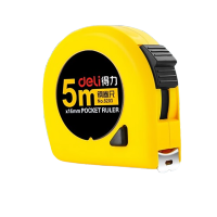 得力 5m锁定功能钢卷尺 木工尺装修测量尺子 办公用品 8203