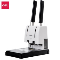 得力(deli)财务凭证装订机 会计凭证铆管装订手动打孔机 档案资料文件热熔 胶管省力装订机 可装订40mm 金属台板