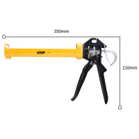 得力 旋转式玻璃胶枪压胶枪防水胶枪免钉胶硅胶枪堵缝剂枪9英寸 DL2370