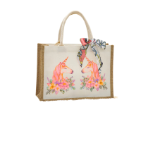 帆布包diy材料包手工制作手提袋小马 材料_横款*多种