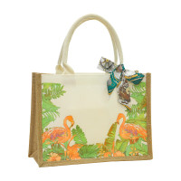 帆布包diy材料包手工制作手提袋火烈鸟A 材料_横款*多种