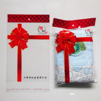 适用加厚单条毛巾包装袋独立自粘袋 蝴蝶结100个