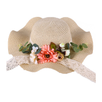 花艺草帽diy材料包米色此间春色 M(56-58cm)