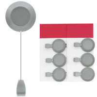 易拉扣 灰白 6个/盒 证件卡套 6792-6